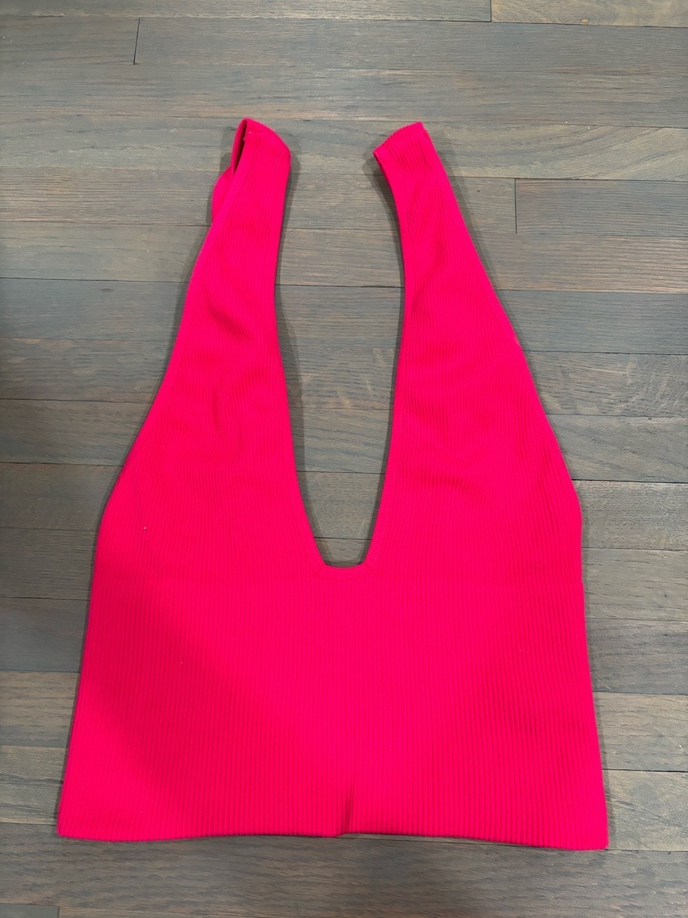 618. Intimately Free People Ribbed Fitted Tank Top - Hot Pink